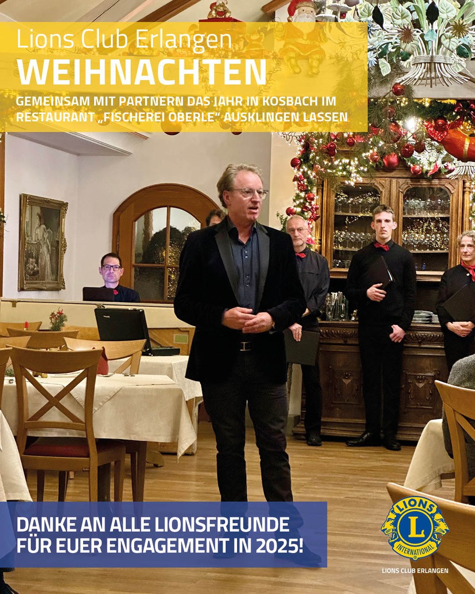 🎄 FESTLICHER AUFTAKT ZUR LIONS CLUB ERLANGEN WEIHNACHTSFEIER 🎶